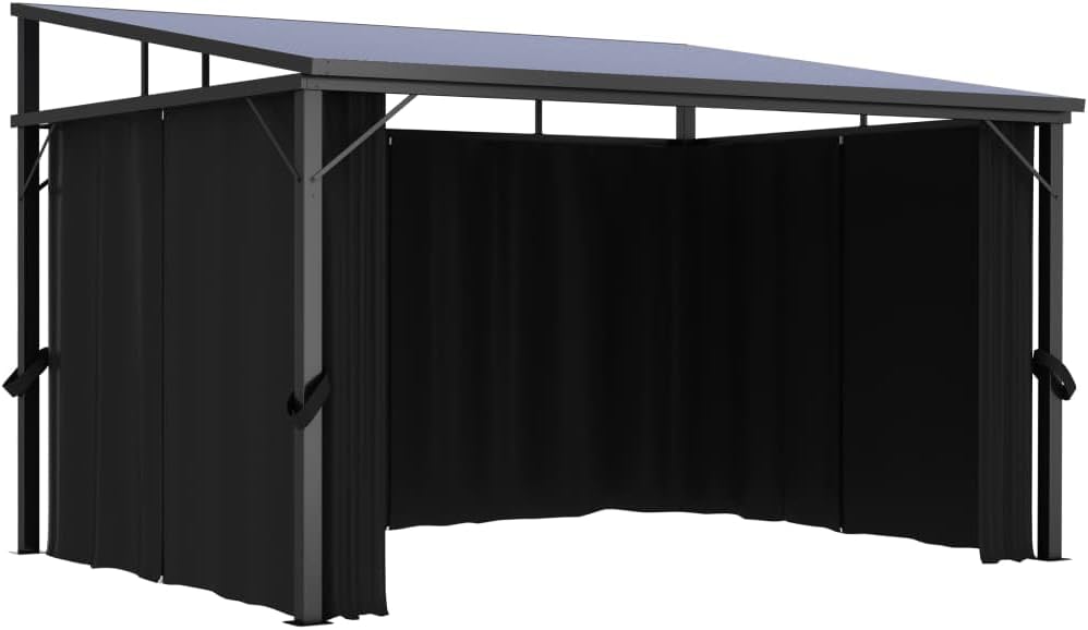 vidaXL Gazebo con Cortina 13.3’x9.6’x8′ Antracita
