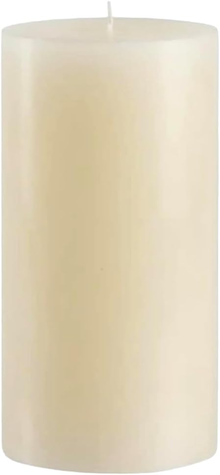 Vela de pilar marfil de lujo de 4 x 8 pulgadas, sin perfume, mechas de algodón, color sólido, hecha a mano, bodas, decoración del hogar,