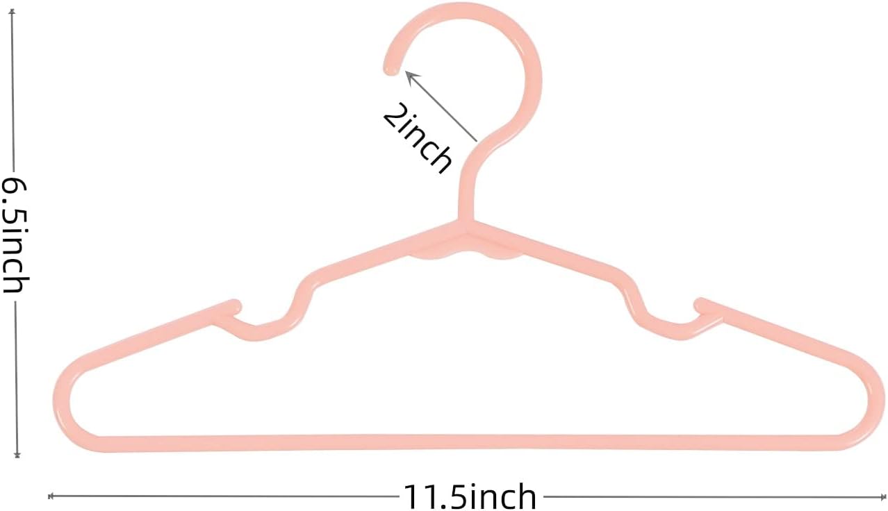 120 perchas de armario de bebé, color rosa, antideslizantes, para ropa de bebé, regalo para ropa de recién nacido, percha ultrafina para niñas y