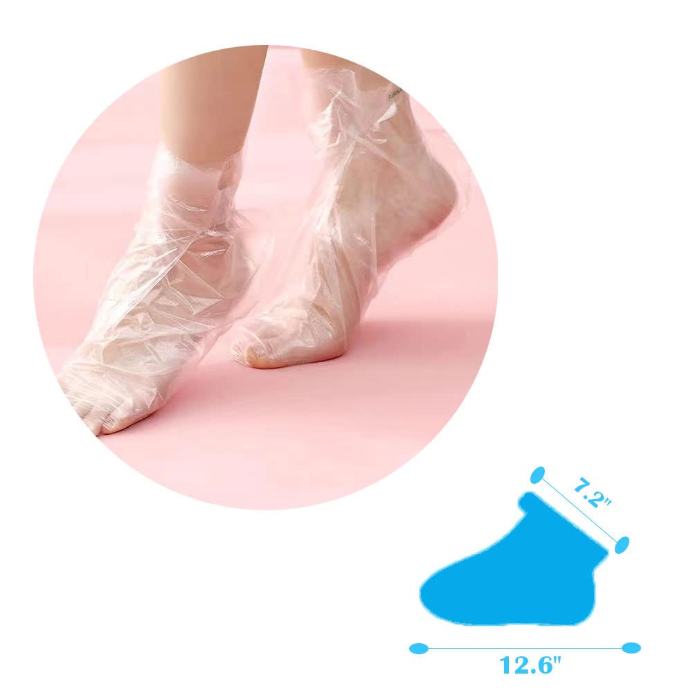 Revestimientos de baño de parafina para la cubierta desechable de plástico del pie, 100 unidades de bolsas de pie de tratamiento de cera