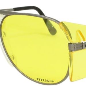 TITUS G77 – Gafas de seguridad con montura de metal premium Aviator Z87+, Z87.1, protección lateral, para disparos de motocicleta, DOT ANSI CE TITUS G77 – Gafas de seguridad con montura de metal premium Aviator Z87+, Z87.1, protección lateral, para disparos de motocicleta, DOT ANSI CE