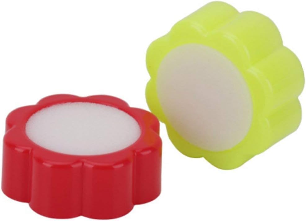 Esponja de conteo resistente con forma de flor, esponja húmeda para contar dinero en efectivo para uso en bancos de oficina, rojo y amarillo,