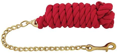 Aime Imports Basic – Cuerda de plomo de algodón con cadena de tachuelas, color rojo