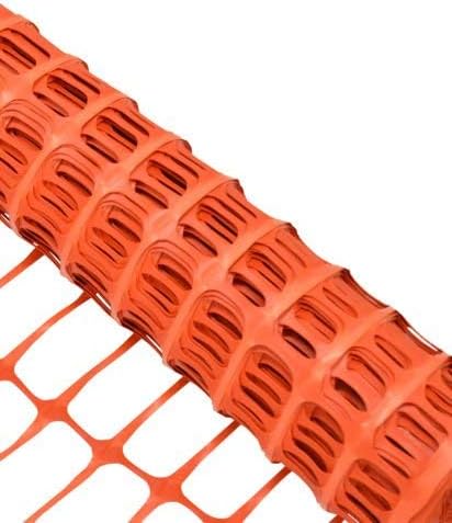Cerca de barrera de seguridad borde acabado 4′ x 100′, naranja