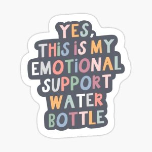 This is My Emotional Support – Calcomanía de vinilo para botella de agua, linda calcomanía para vasos, cita divertida de hidratación, calcomanías de This is My Emotional Support – Calcomanía de vinilo para botella de agua, linda calcomanía para vasos, cita divertida de hidratación, calcomanías de