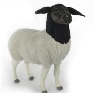 HANSA Sheep Suffolk Mama – Peluche de 28 pulgadas de largo, multicolor HANSA Sheep Suffolk Mama – Peluche de 28 pulgadas de largo, multicolor