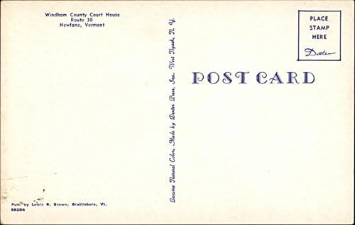 Windham County Court House Newfane, Vermont VT Original Vintage Postcard