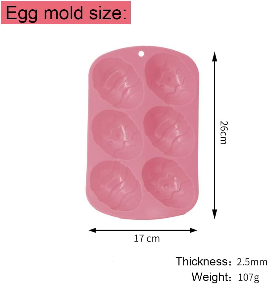 Molde de silicona para huevos de Pascua, molde para hornear en forma de huevo, molde de chocolate para decoración de fiestas temáticas de Pascua