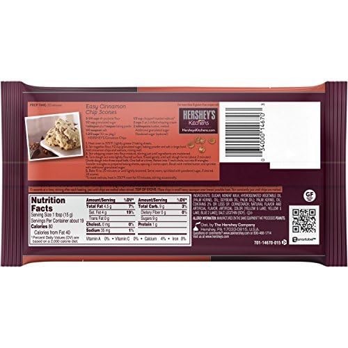 Hershey – Chips de canela para hornear, bolsas de 10 onzas, paquete de 2, ideales para hornear y aperitivos, perfectas para regalar una bolsa y usar