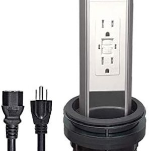 Inteligente Eléctrico Pop Up Socket Surge Certificación UL GFCI Protector 15 Amp Receptáculos, Regleta de alimentación retráctil, encimera redonda, Inteligente Eléctrico Pop Up Socket Surge Certificación UL GFCI Protector 15 Amp Receptáculos, Regleta de alimentación retráctil, encimera redonda,