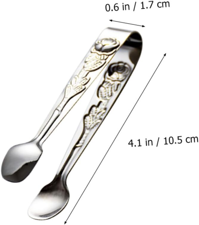 2 pinzas de acero inoxidable para alimentos, pinzas de azúcar rosa, pinzas para cubitos de hielo, mini alicates para dulces, buffet de dulces, clips