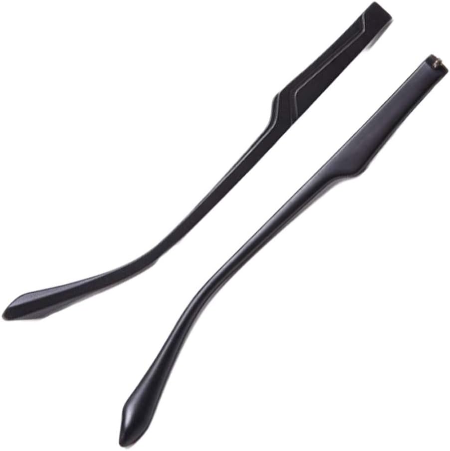 1 par de lentes de plástico negro de repuesto para el brazo del templo, lentes de reparación de templos, brazo de templo para hombres y mujeres