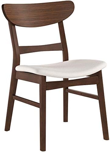 Christopher Knight Home Idalia – Sillas de comedor, juego de 2 piezas, madera de goma, acabado beige claro  nogal