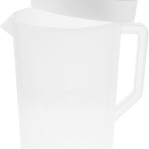 SHERCHPRY Jarra de agua de plástico, jarra de agua de medición con tapas para agua fría, recipientes para té helado, jarra de bebidas para el hogar SHERCHPRY Jarra de agua de plástico, jarra de agua de medición con tapas para agua fría, recipientes para té helado, jarra de bebidas para el hogar