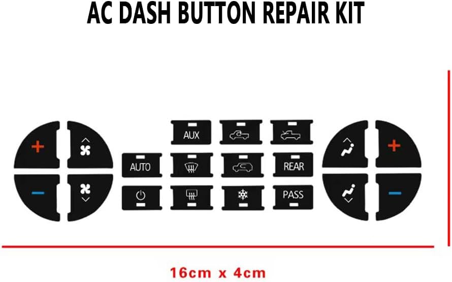 Kit de reparación de botones de CA para salpicadero, compatible con Chevy, mejor para fijar botones de control de aire acondicionado desteñidos