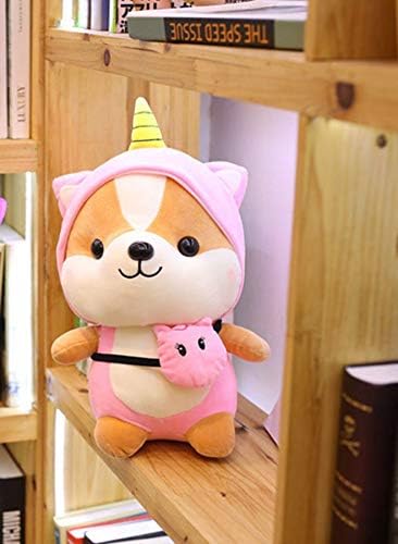 Lindo animal de peluche de ardilla para cosplay como unicornio rosa, juguete de ardilla suave con disfraz de unicornio, juguetes de peluche de gran