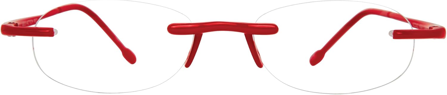 Scojo New York Gels – Lentes de lectura originales, hechos a mano, resistentes a los arañazos, para mujeres y hombres, color rojo acción – 1.75x