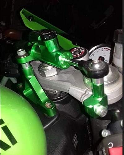 FXCNC Amortiguador de dirección CNC para motocicleta, estabilizador, barra de control de búfer con kit de soporte de montaje, juego completo