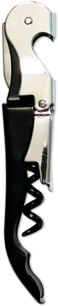 Abridor de botellas de vino de doble bisagra, color negro mate y acero inoxidable, paquete de 72