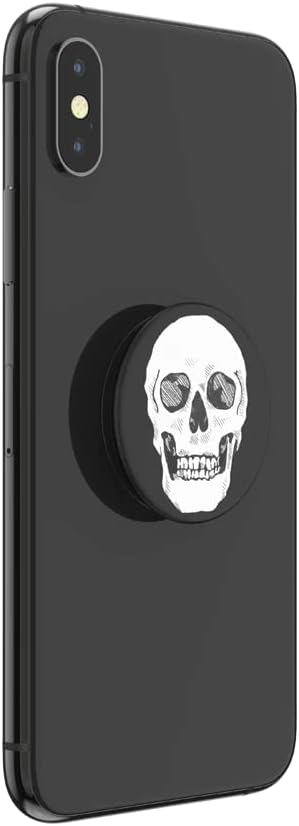 PopSockets Agarre para teléfono con soporte expansible, Skull PopGrip – Shaky Bones