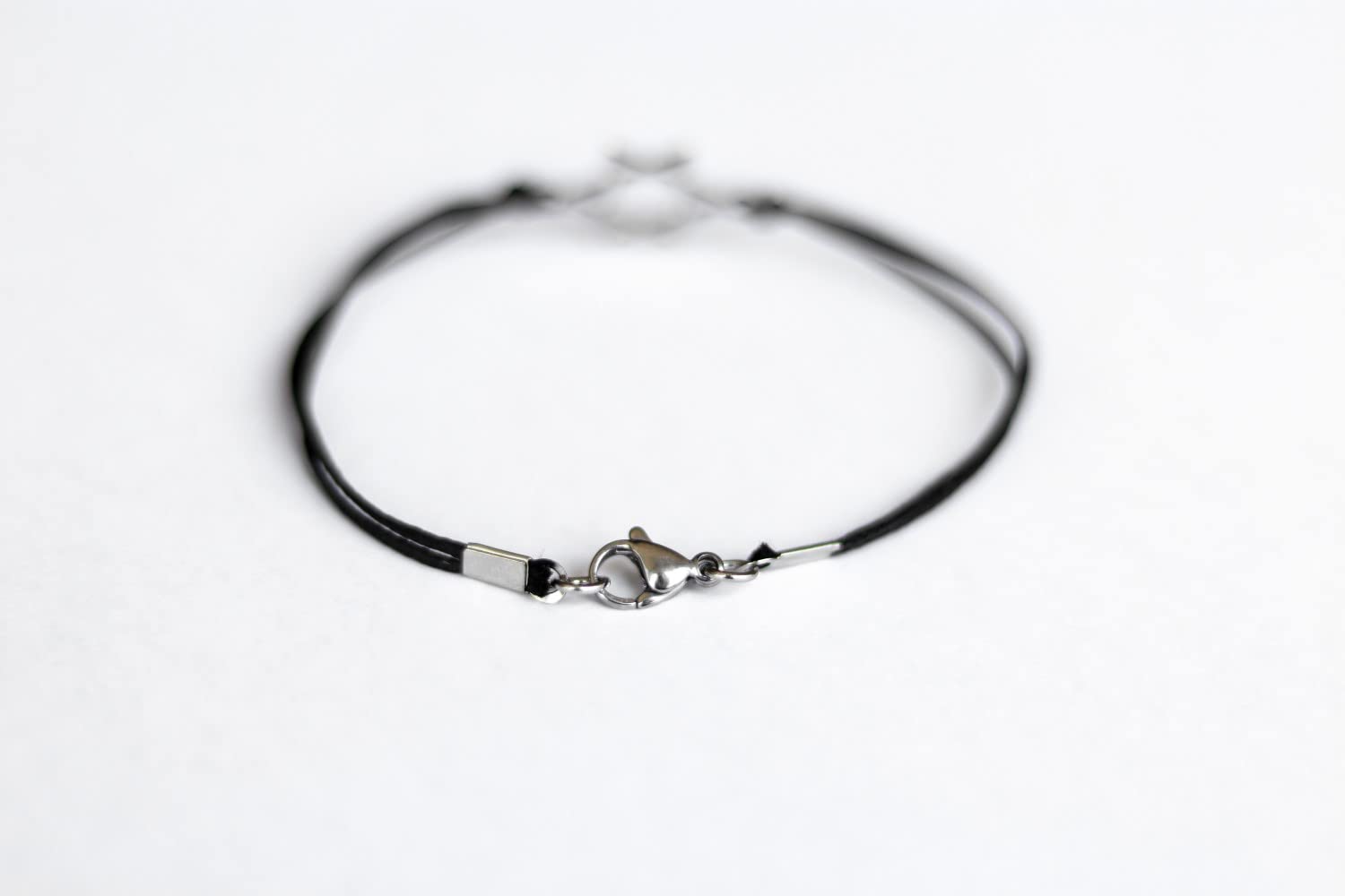 Star of David men’s bracelet, silver, gift for him, black bracelet for men, waterproof, Bar Mitzvah gift, Jewish, Hebrew Jewelry from Israel