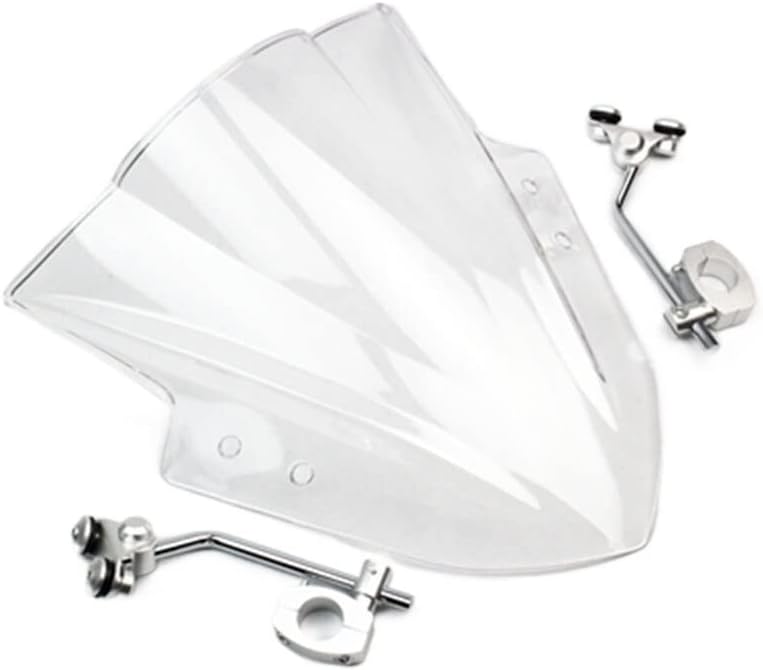 GLoyer Motorcycle Windshield Compatible with Kawasaki Versys 650 Versys 1000 ER4N ER6N Motorbike Windscreens Windshield Wind Deflector Black Clear