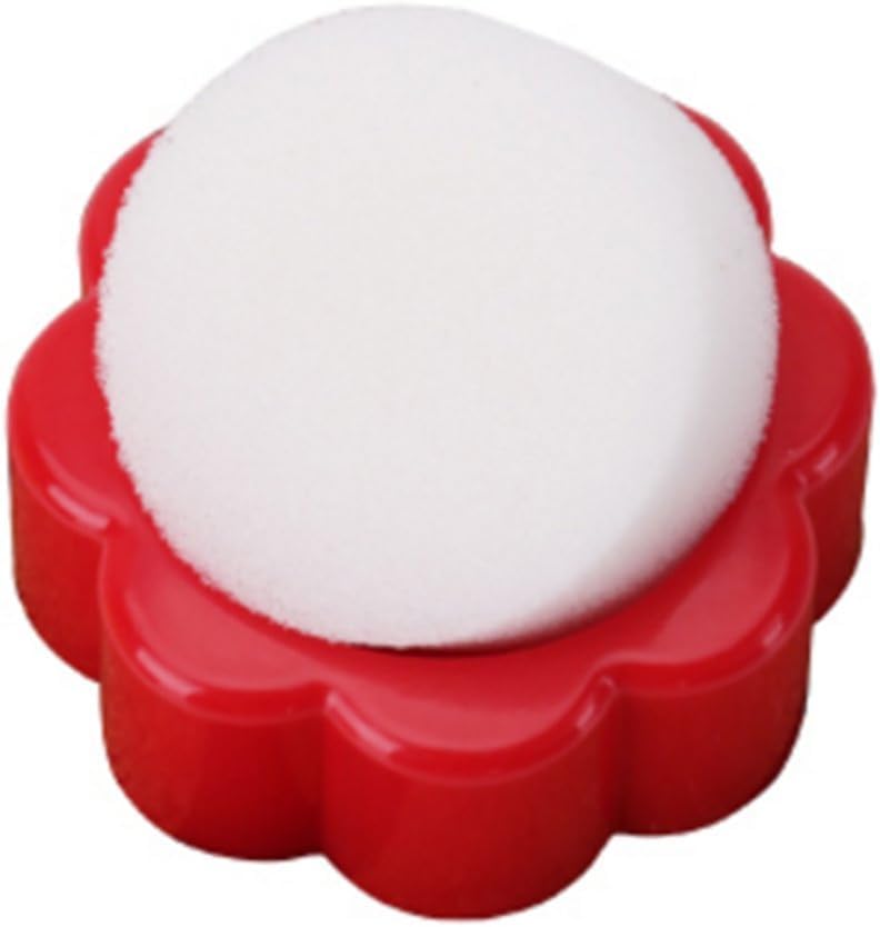Esponja de conteo resistente con forma de flor, esponja húmeda para contar dinero en efectivo para uso en bancos de oficina, rojo y amarillo,
