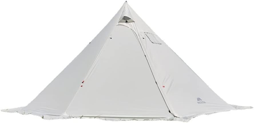 Tipi – Tienda de campaña caliente con gato de estufa ignífugo para tubos de combustión, 3  4 personas, ligera, tienda de campaña tipi con falda de