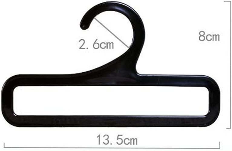 10 ganchos de plástico para bufandas, toalleros, organizador de armario para bufandas, corbatas, chales, cinturones, toallas (negro)