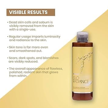 Pulidor purificador de piel Radiance elimina el sebo y las células muertas, ilumina y rejuvenece la piel facial al instante. Producto natural