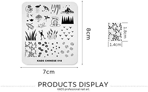 KADS Placas de estampado para arte de uñas Kite Frog Spring Template Image Plate Stencil Nails Tool (CN018)