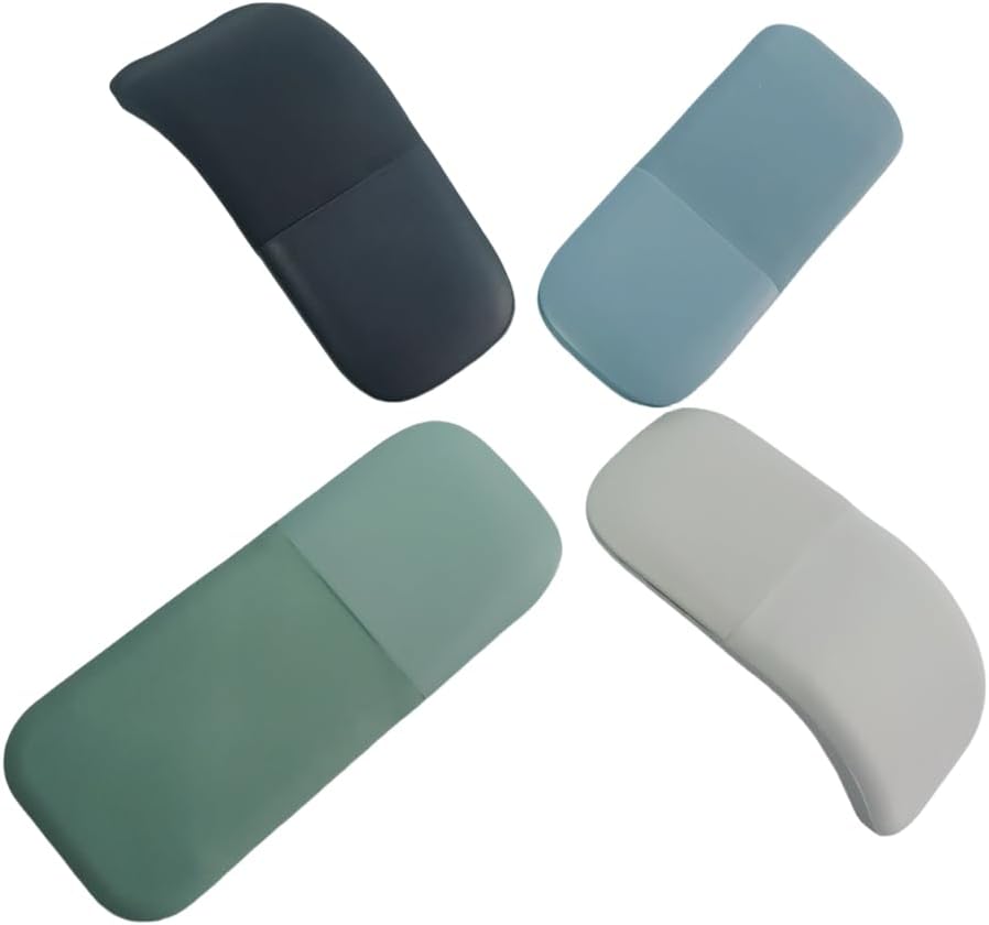 Ratón inalámbrico Bluetooth de arco ergonómico plegable ratón óptico táctil ratón de viaje Ratón plegable silencioso para computadora Mac OS,