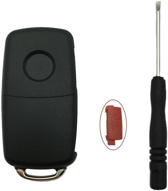 Funda de repuesto para llavero de 3+1 botones, VW, Volkswagen, GTI, Jetta, Eos, Golf, sin llave, entrada y control remoto (tipo B-1 unidad)