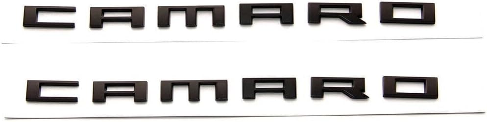 Emblema de insignia de Camaro, 2 unidades, color negro, juego de 2 emblemas de repuesto para Chevrolet Camaro