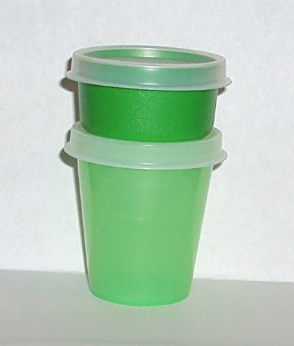 Tupperware Midget Smidgets – Juego de 2 mini cuencos de 2 onzas y 1 onza verde