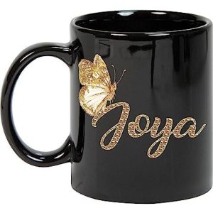 Coffee Mug Personalized Joya Name Customized Mug with Name Gold Butterfly Text Mug Gift for Women, Her, Girl 11oz Black Mug 894480 257808 Coffee Mug Personalized Joya Name Customized Mug with Name Gold Butterfly Text Mug Gift for Women, Her, Girl 11oz Black Mug 894480 257808