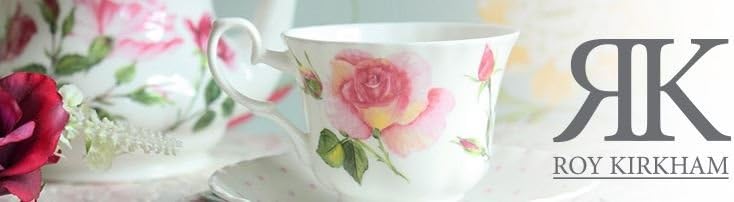 Roy Kirkham Taza de desayuno y platillo jumbo en diseño de iris