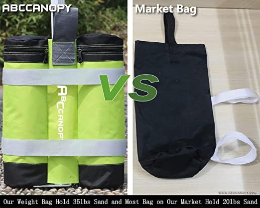 Abccanopy juego de 4 bolsas pesadas para armado de refugio instantáneo de calidad superior y de alta resistencia, de 55 lb cada una, en más de 20