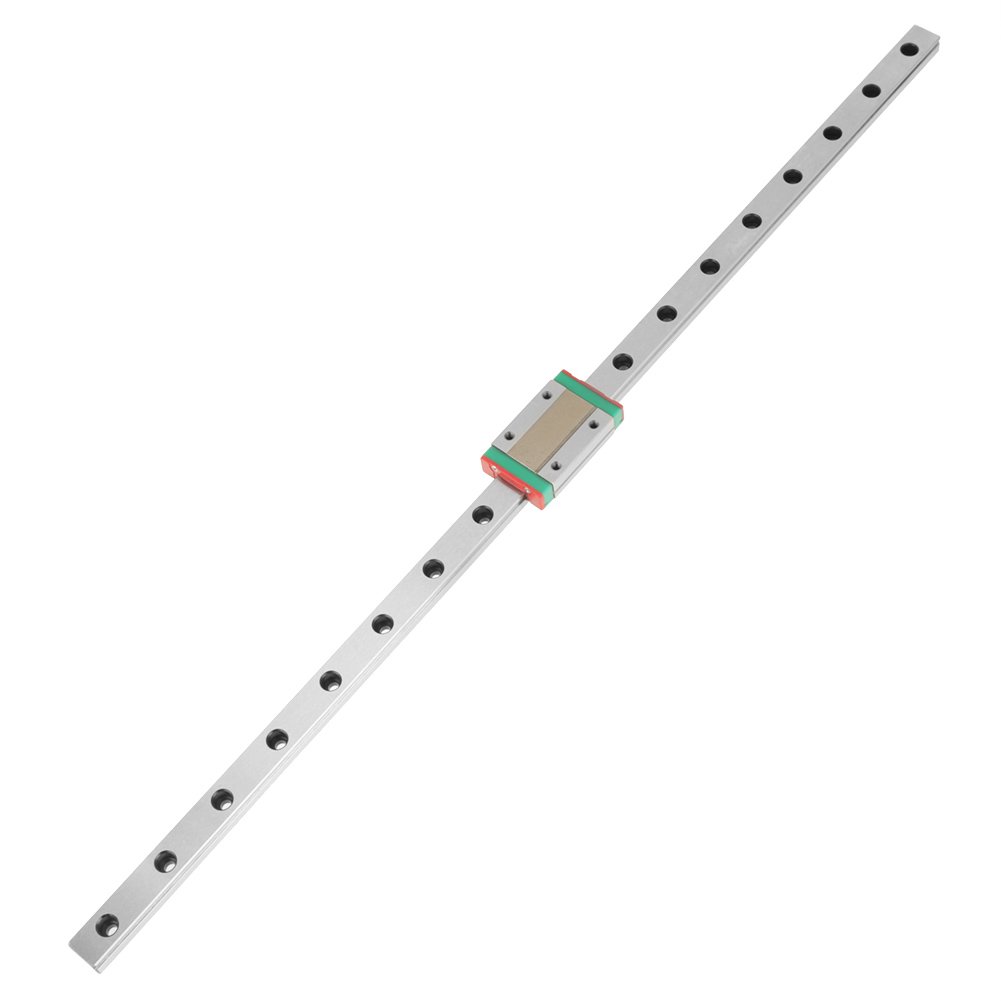 Mini guías lineales lineales, riel de guía de riel de 17.717 in con control deslizante MGN12H de 0.472 in, riel de guía lineal para medidores,