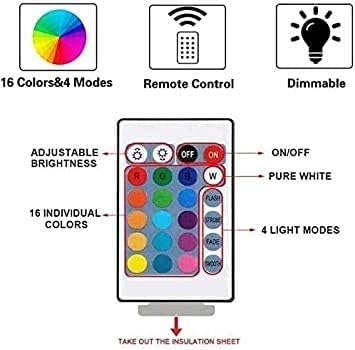 SUPERHONGJIHAO Luz nocturna para niños 3D Ballet Girl lámpara LED con control remoto 16 colores cambiantes regalo de cumpleaños de Navidad para niño