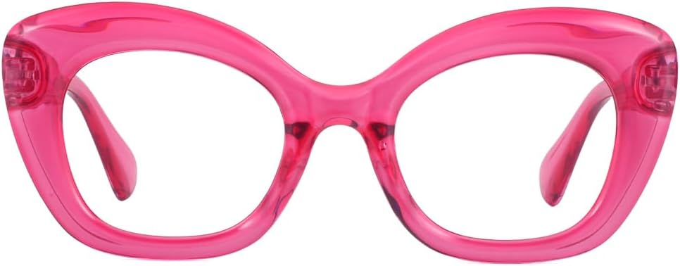 JiSoo Gafas de lectura de ojo de gato de gran tamaño para mujer, gafas de lectura de ojo de gato de diseño, elegantes lectores con bisagra de resorte