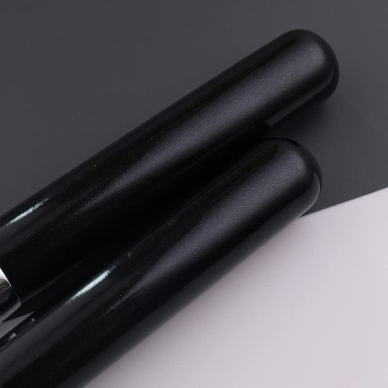 Virola de cobre de lujo de encargo Negro Plata sola cepillo de maquillaje Fundación cepillo (F05)