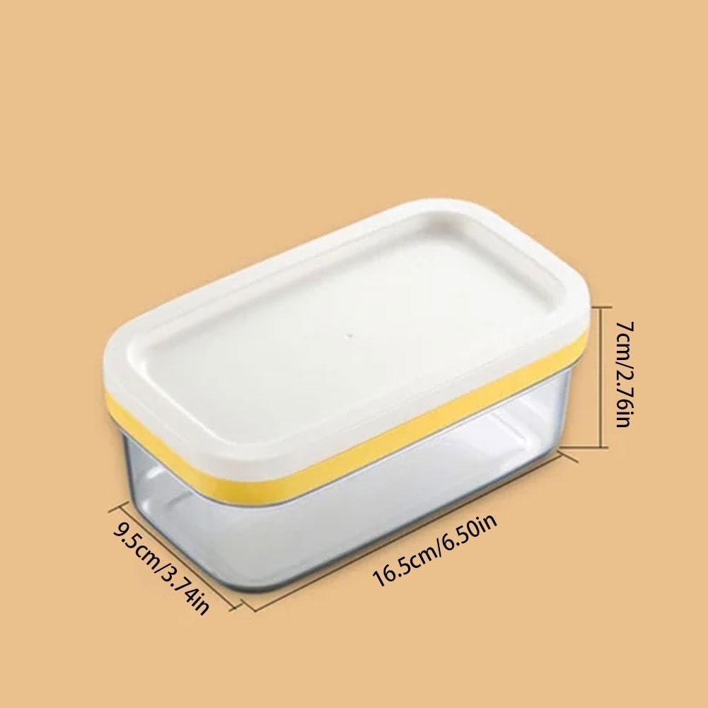Caja de mantequilla 2 en 1, rebanadora de mantequilla y recipiente de almacenamiento, contenedor de mantequilla con tapa, cortador de mantequilla de