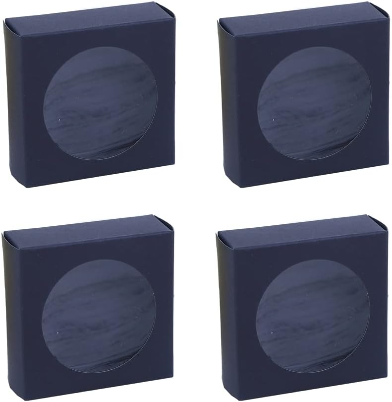 10 cajas de regalo de galletas de papel kraft con ventanas de PVC transparente, cajas de pastel de panadería, cajas de regalo pequeñas, cajas de