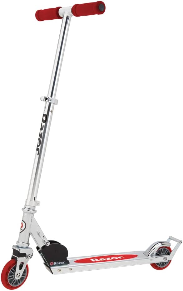 Razor – Patinete A2 para niños, barra de ruedas, plegable, ligero, sistema de reducción de vibración frontal, manubrio de altura ajustable