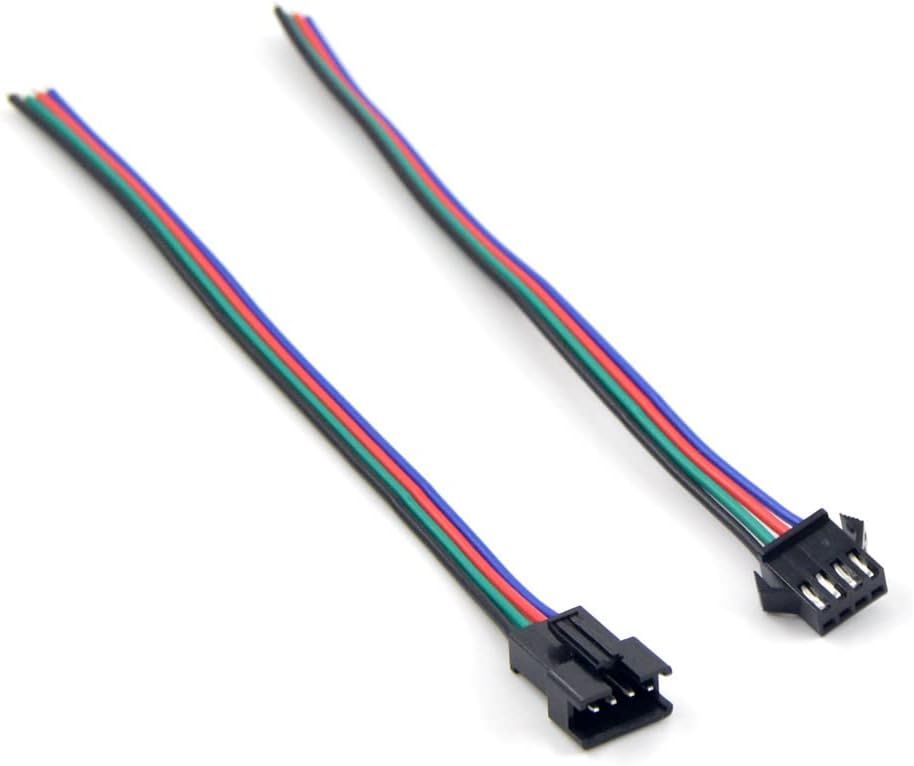 10 pares 4pin JST SM hembramacho conectores 5.9 in 22AWG cable para RGB 5050 3528 APA02 WS2815 WS2813 LED tira de luz