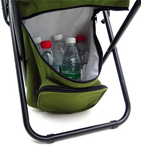 HTTMT Taburete de silla de mochila multiusos con bolsa más fresca Senderismo Pesca Camping Picnic Número de artículo ET-Seat002