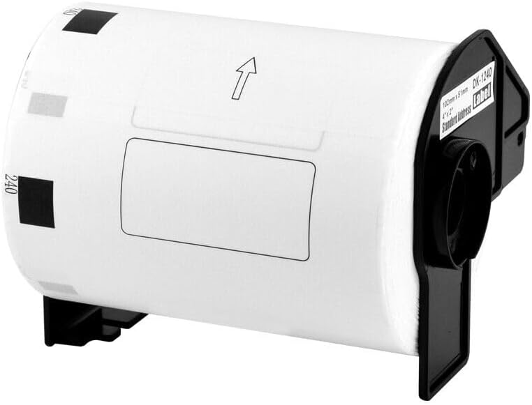 1 rollo de etiquetas DK-1240 grandes multiusos de repuesto para Brother DK-1240 Blanco de 4 x 2 pulgadas, 600 etiquetasrollo compatible con