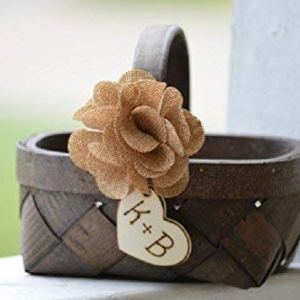 Rustic Flower Girl Basket Country Flower Girl Basket Burlap Wedding Rustic Wedding Decor Rustic Flower Girl Basket Country Flower Girl Basket Burlap Wedding Rustic Wedding Decor