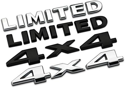 2 unidades (1 unidad) Auto Tuning 4 X 4 Logo 3D Calcomanía Emblema Logo Pegatina Placa de Identificación Libertad + Puerta Limitada de Capucha de